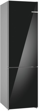 KGN39LBCF BOSCH Serija 6, Prostostoječ hladilnik z zamrzovalnikom spodaj, steklena vrata, 203 x 60 cm, Črna