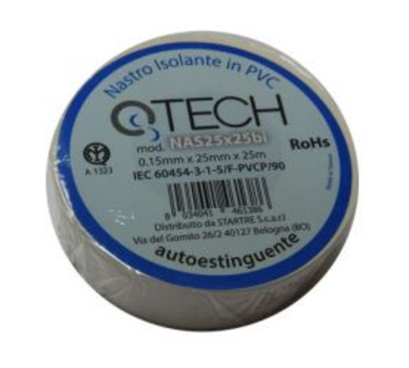 TRAK IZOLIRNI BEL/ČRN 19MM X 25M X 0,