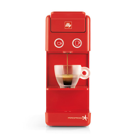 Y3.3 ILLY KAVNI APARAT Espresso&Coffee, kompakten in enostaven za uporabo, rdeč