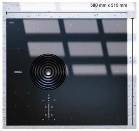 PURSU2R BORA S Pure ROUGH indukcijska plošča z napo - obtočna izvedba