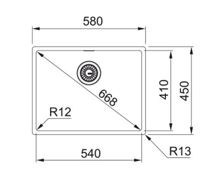 BXX 210/110-54 ROČNO FRANKE korito
