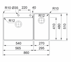 Kuhinjska-korita/BWX-220-54-27-LEVO2KOLI-KORITO-FRANKE_1