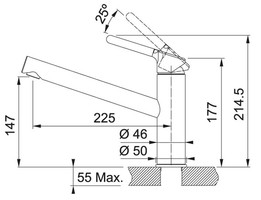 Kuhinjske-armature-2/ORBIT-KRONYX-FIKSNA-ARMATURA-FRANKE