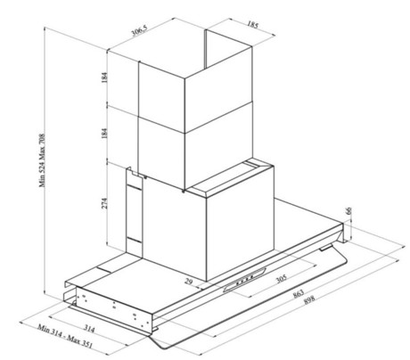 INTEGRA EVO 90 SICCABO Vgradna napa