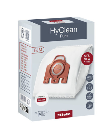 FJM HyClean PURE MIELE Vrečka za sesalnik HyClean Pure FJM z najboljšo zmogljivostjo filtriranja 99,99 % s sistemom Miele AirClean.