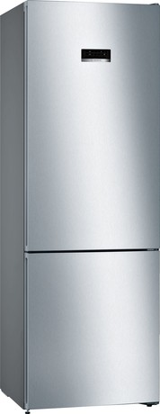 KGN49XLEA BOSCH Serie 4, Prostostoječi hladilnik z zamrzovalnikom spodaj, 203 x 70 cm, Izgled nerjavečega jekla