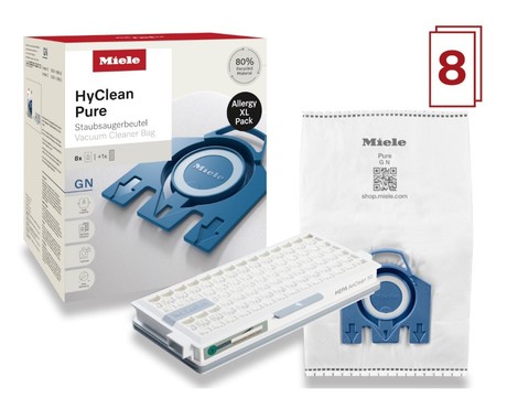 HYCLEAN PURE GN ALLERGY XL-Pack +HA50, MIELE VREČKE ZA PRAH 1x filter HEPA AirClean HA50 – brezplačno