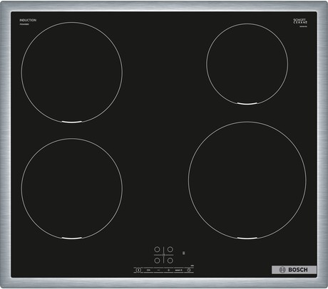 PIE645BB5E BOSCH Serie 4, Indukcijska kuhalna plošča, 60 cm, Črna, površinska montaža z okvirjem