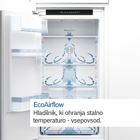 KUL22VFD0 BOSCH Serie 4, Podvgradni hladilnik z zamrzovalnim predelom, 82 x 60 cm, ploščati tečaj