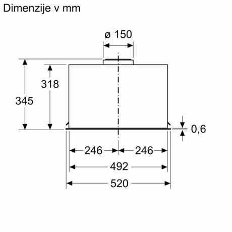 DLN56AC50 BOSCH Serie 6, Vgradna napa