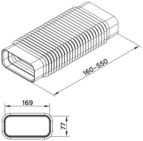 COMPAIR FLOW FLEXIBLE ELBOW FLAT 125 4033023