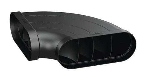 EFBH90/1 BORA Ecotube 90°-koleno, ploščato, horizontalno vključno s tesnili