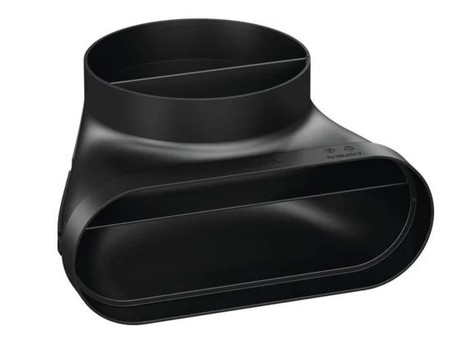 EFR90/1 BORA Ecotube 90°-prehodni kos, ploščat-okrogel vključno s tesnili