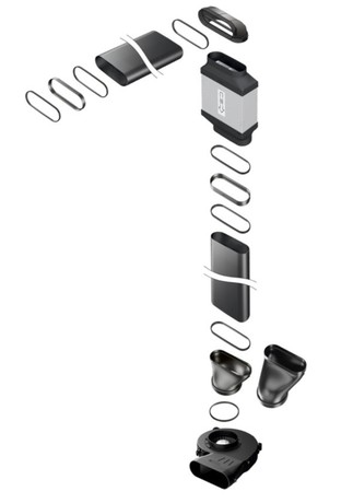UESDFSL BORA Universal Ecotube set s ploščatim dušilcem zvoka USDF in motorjem ULS