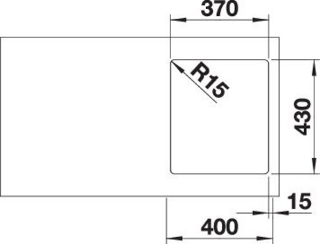 Akc.ANDANO 340-IF, BLANCO KUHINJSKO KORITO svilnat lesk 