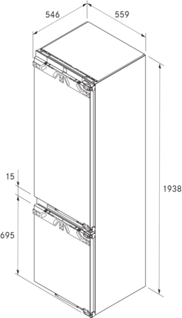 C194KG XL BORA Vgradni hladilnik